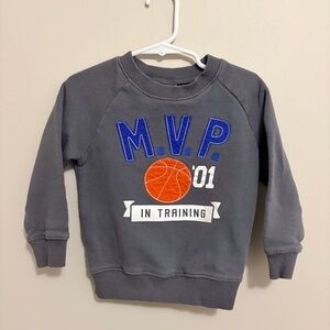 Carter's Gray MVP Basketball Sweatshirt Kids Winter Clothes